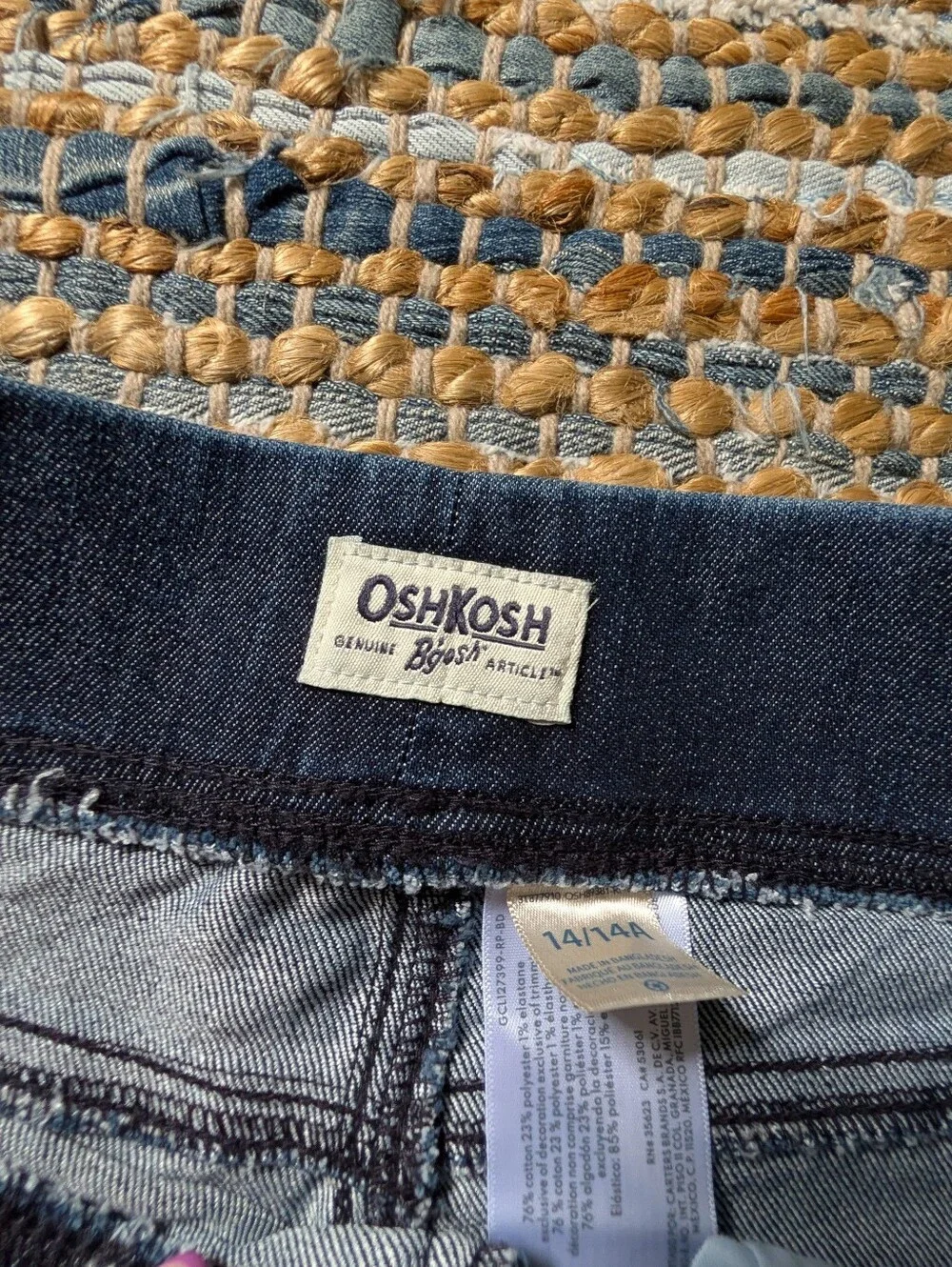 NWT OshKosh B'gosh Flare Jeans Girls 14 Dark Wash Stretch Denim Pull On